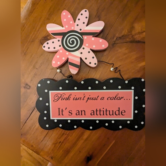 Pink isn't just a color...it's an attitude Wall Hanging - Picture 6 of 6